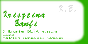 krisztina banfi business card